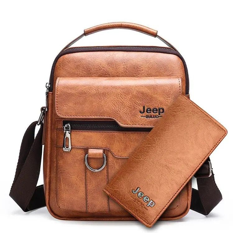 JEEP BULUO MEN'S CROSSBODY SHOULDER BAG AND LEATHER HANDBAG