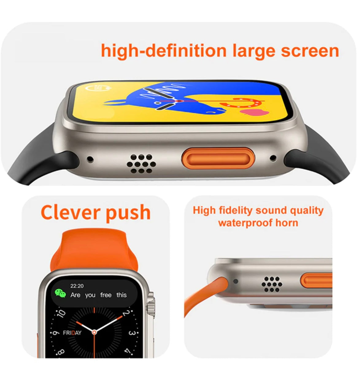 i8 ULTRA SMARTWATCH WITH “2 STRAPS AND BLUETOOTH EARPHONE”